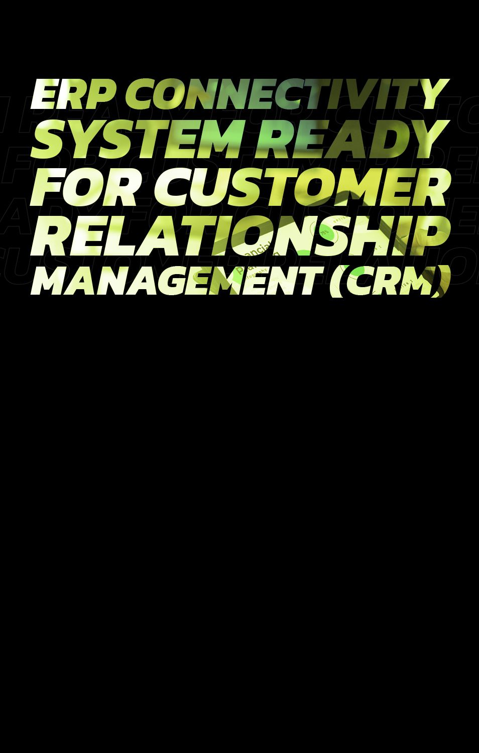 ERP connectivity system ready for customer relationship management (CRM)