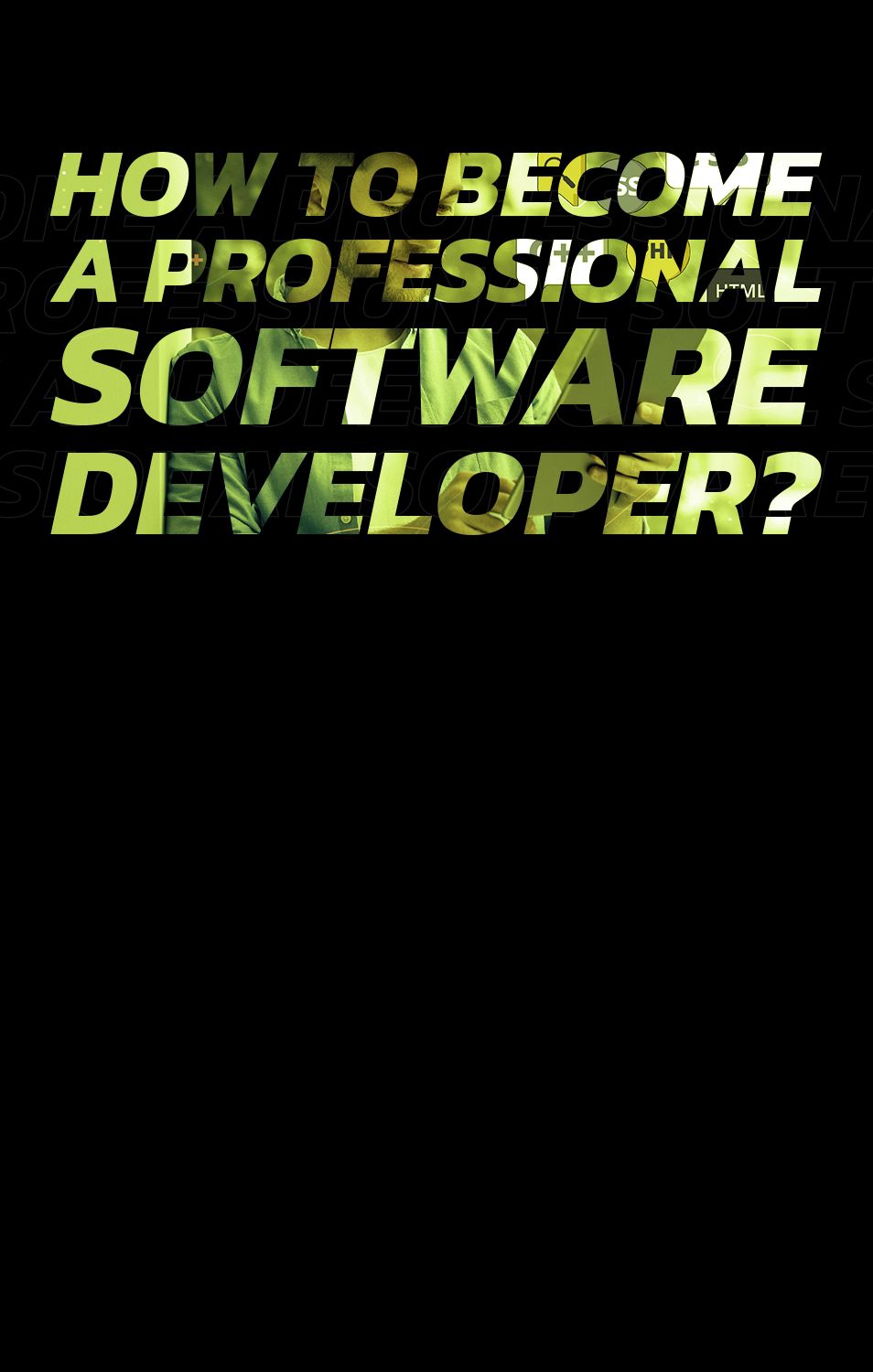 How to become a professional software developer?